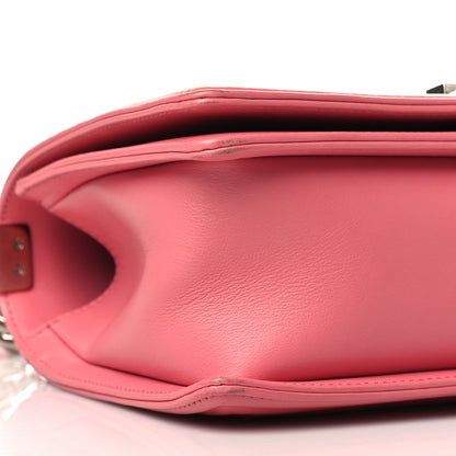 Chanel Lambskin Chevron Quilted Medium Boy Flap Pink 8 of 9