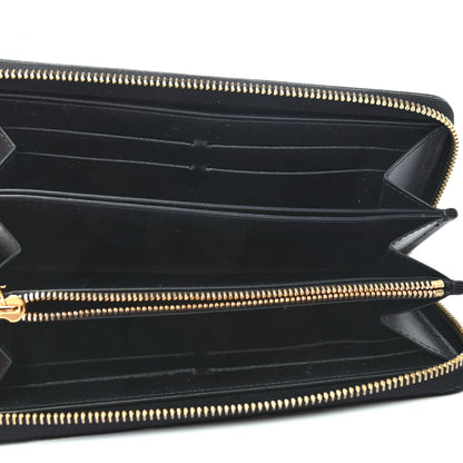 Louis Vuitton Vernis Kusama Infinity Dots Zippy Wallet Black 5 of 6