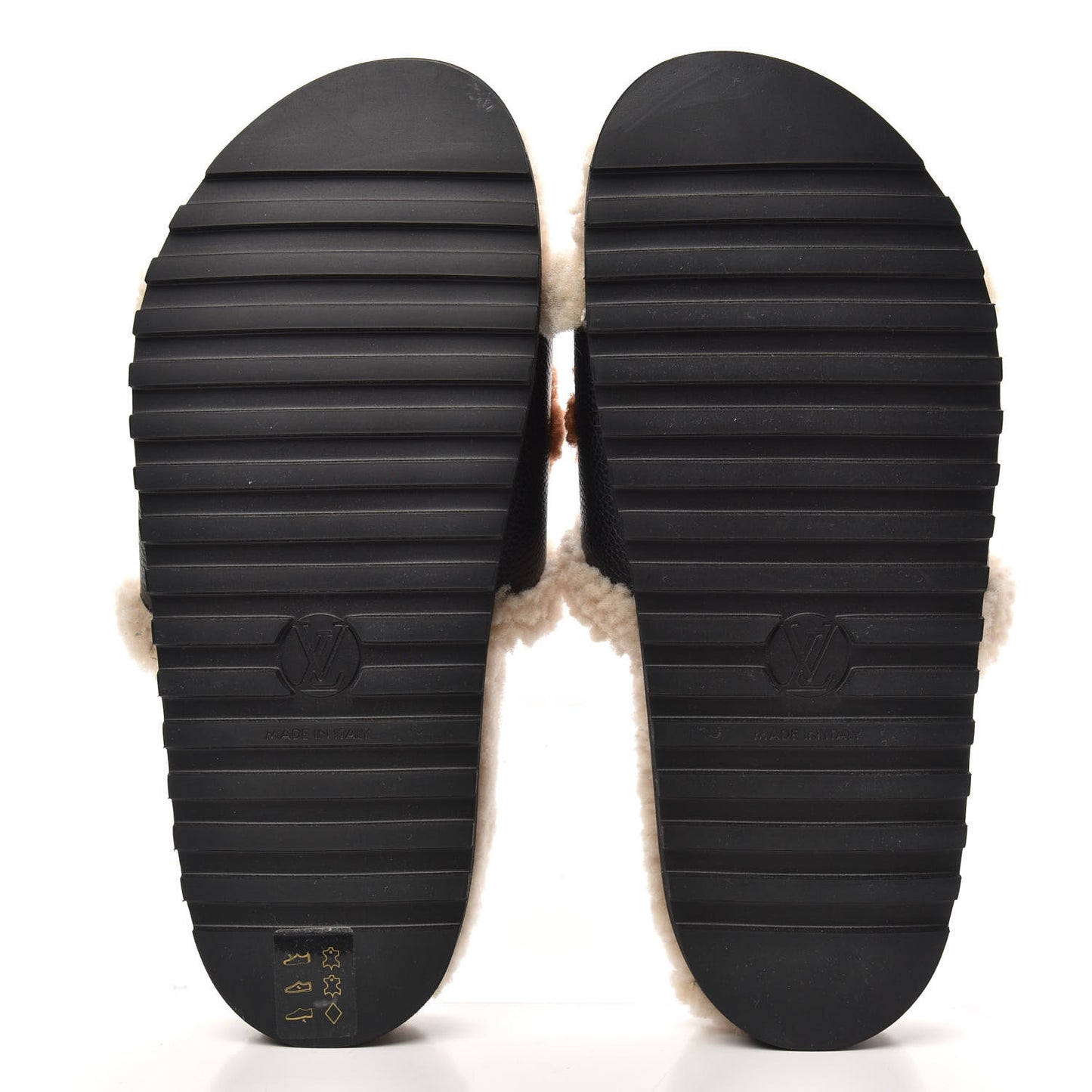 Shearling Calfskin Paseo Flat Comfort Mule 38 Beige