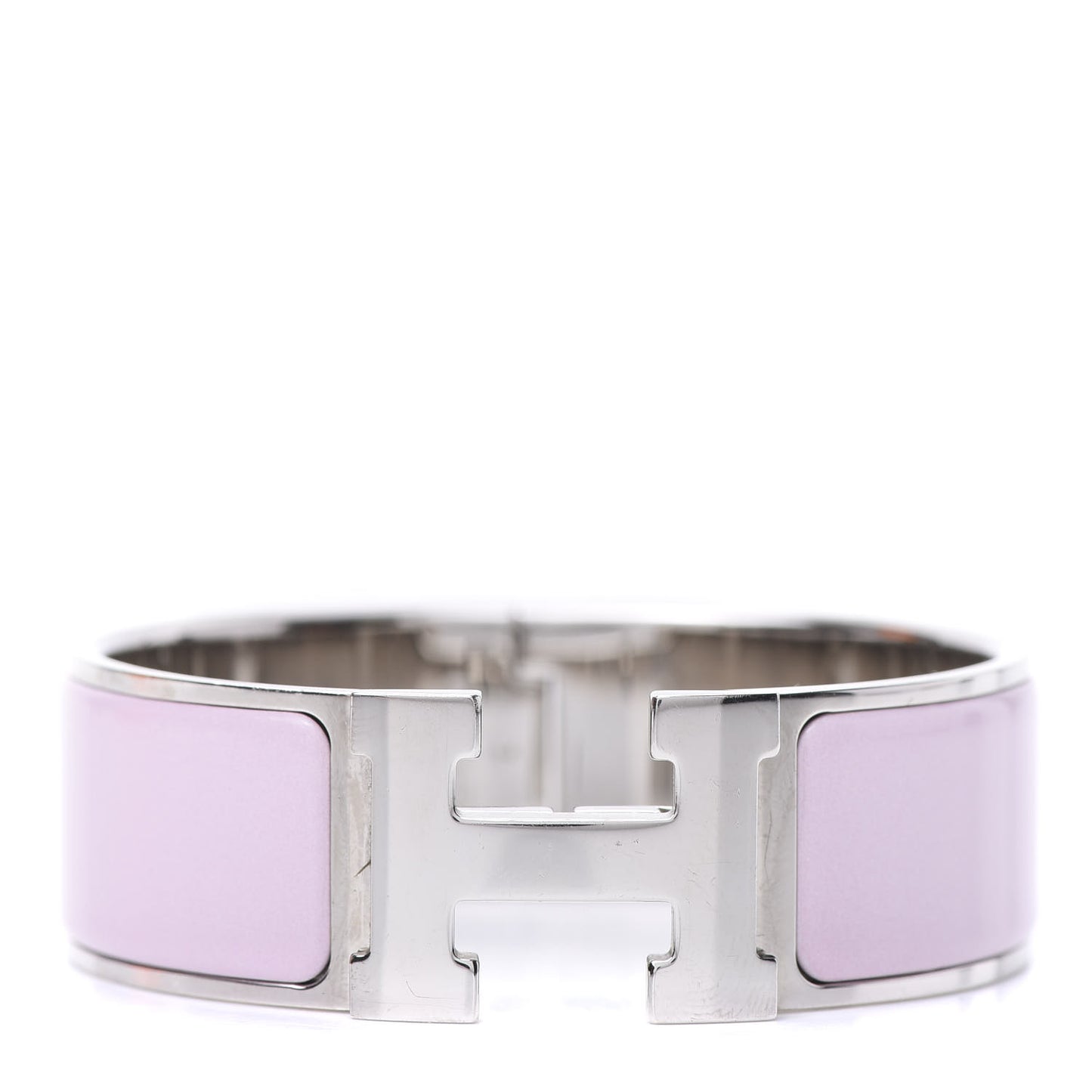 Enamel Wide Clic Clac H Bracelet PM Rose Dragee