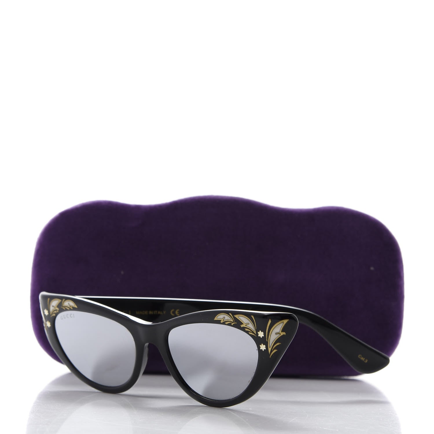 Gucci Acetate Cat Eye GG0089S Sunglasses Black 9 of 9