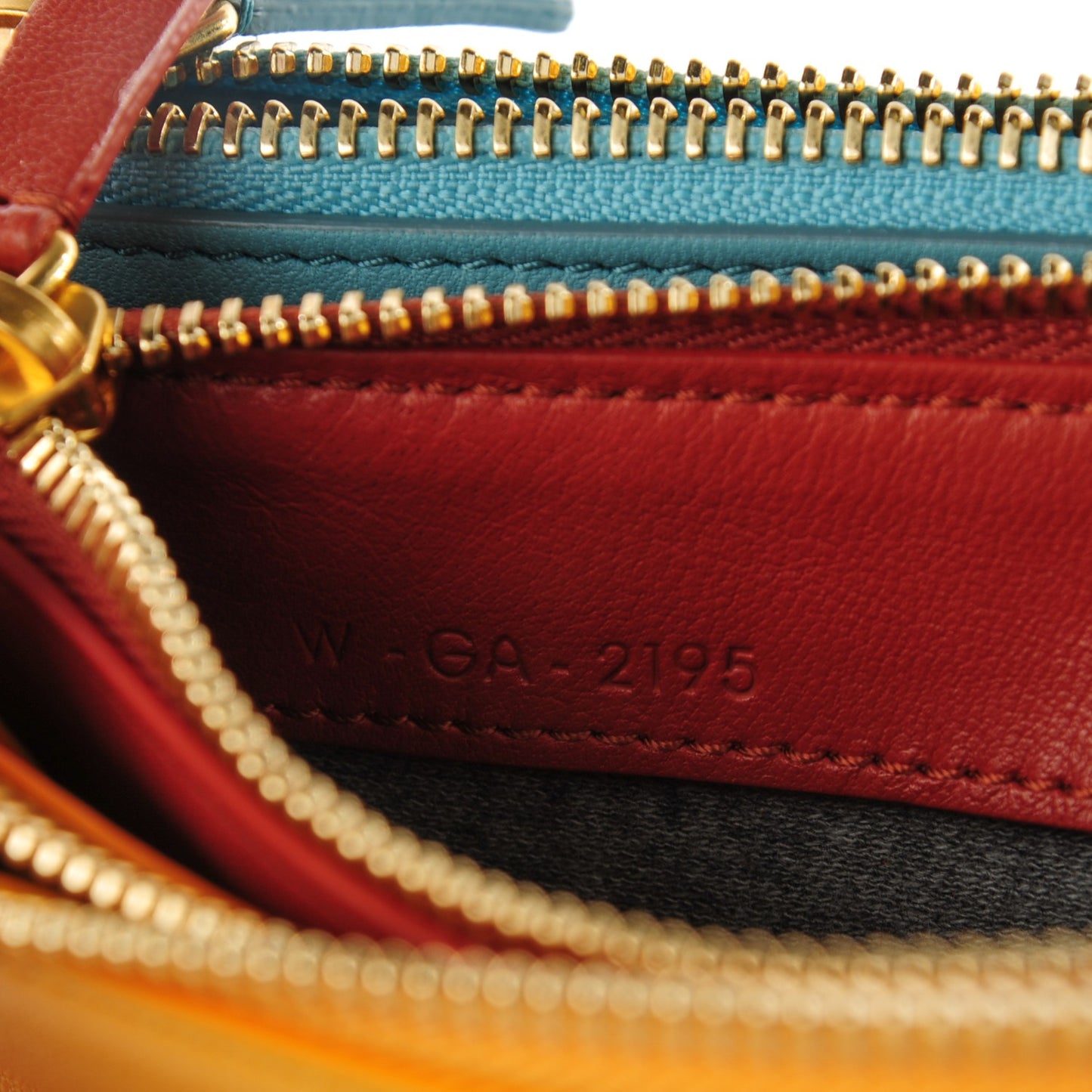 Lambskin Small Multicolor Trio Crossbody Bag Antarctic