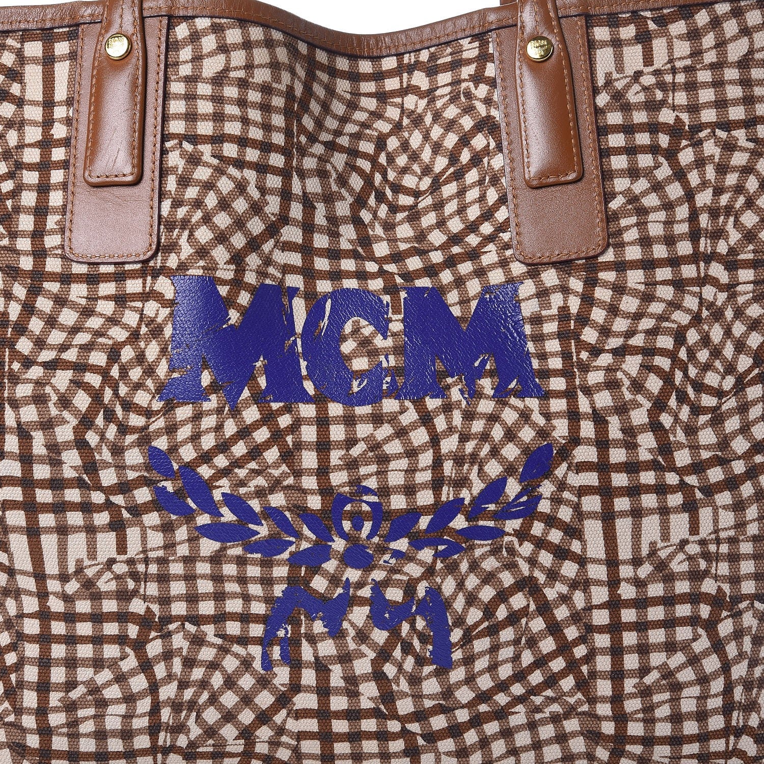 MCM Visetos Large Liz Reversible Shopper Tote Cognac 20 of 20