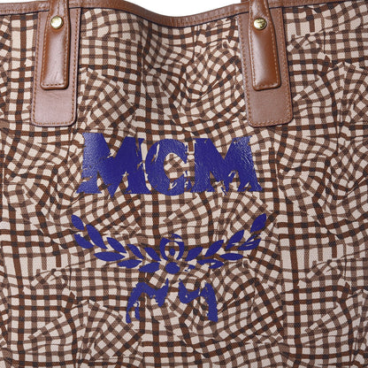 MCM Visetos Large Liz Reversible Shopper Tote Cognac 20 of 20