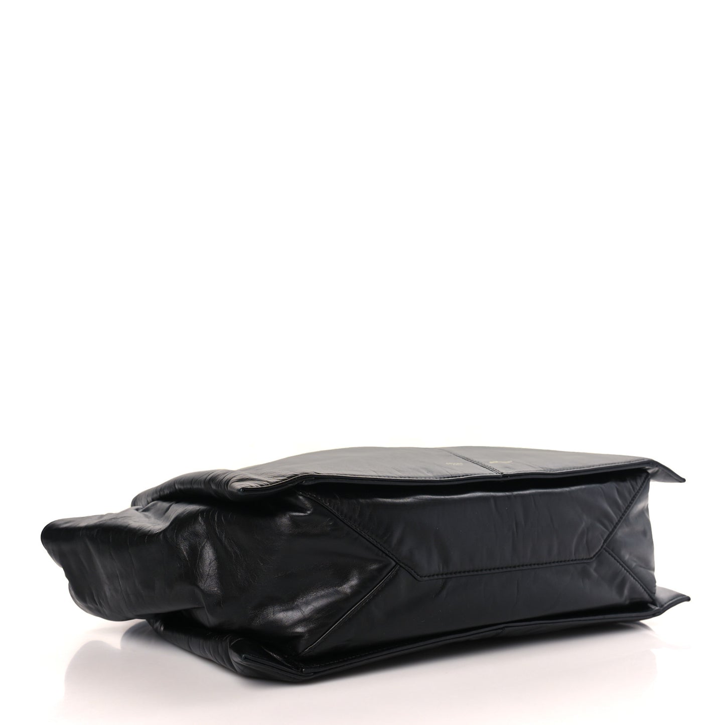 Paperweight Calfskin Medium Tri-Fold Bag Black