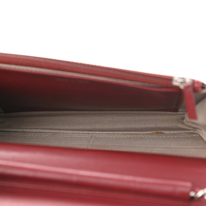 Chanel Caviar Timeless CC Wallet on Chain WOC Dark Red 5 of 12