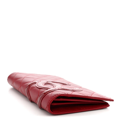 Chanel Calfskin Quilted Cambon Yen Wallet Red 4 of 11