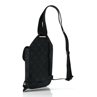 Louis Vuitton Monogram Eclipse Saumur Slingbag Black 3 of 9