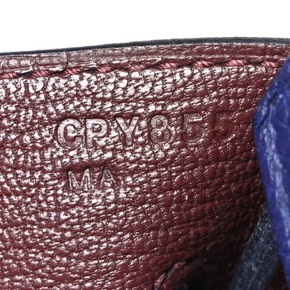 Hermes Togo Swift Officier Birkin 30 Bleu Encre Rouge H 7 of 10