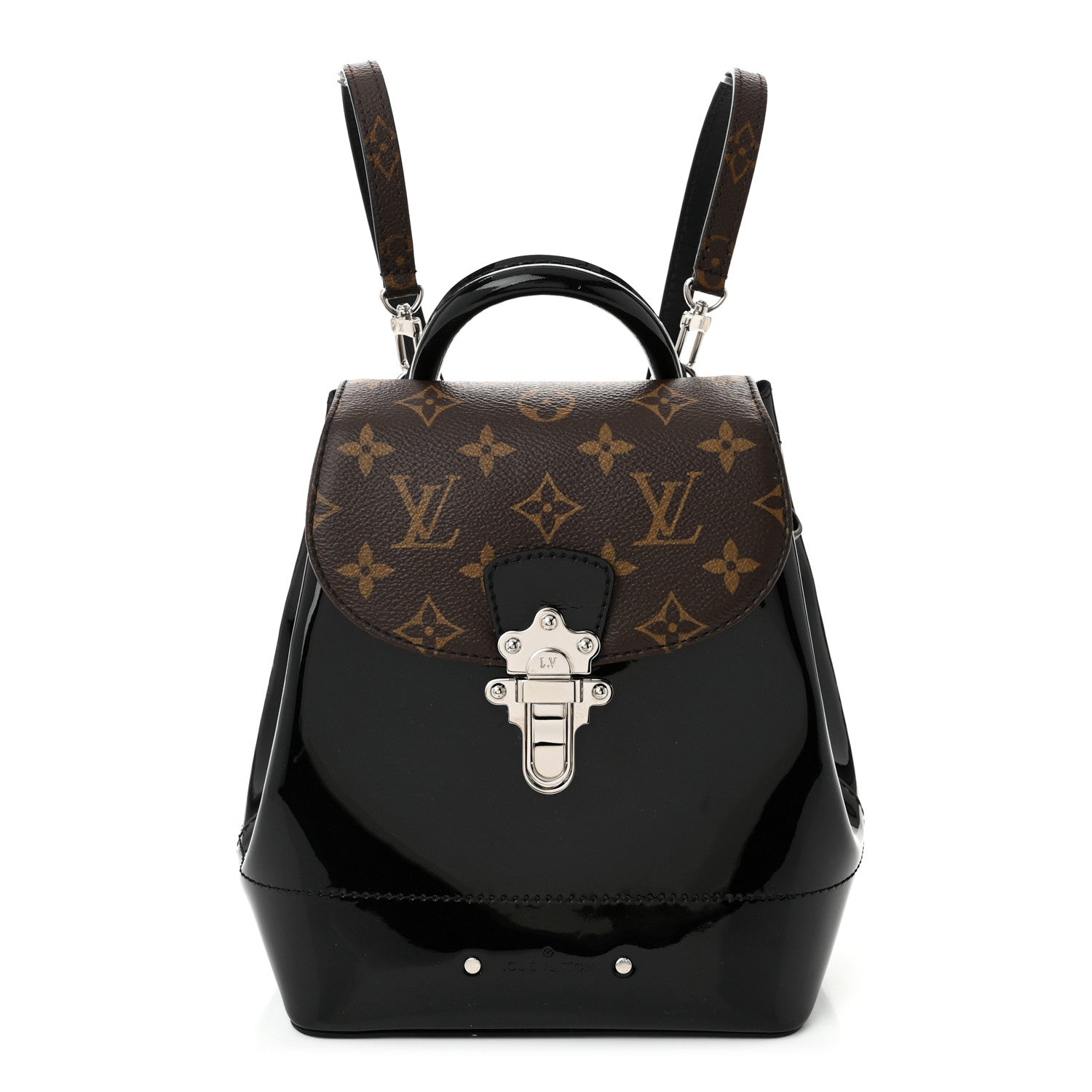 Louis Vuitton Patent Monogram Hot Springs Backpack Black 1 of 10