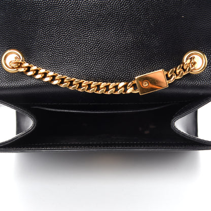 Saint Laurent Grain De Poudre Small Monogram Kate Satchel Black 5 of 14