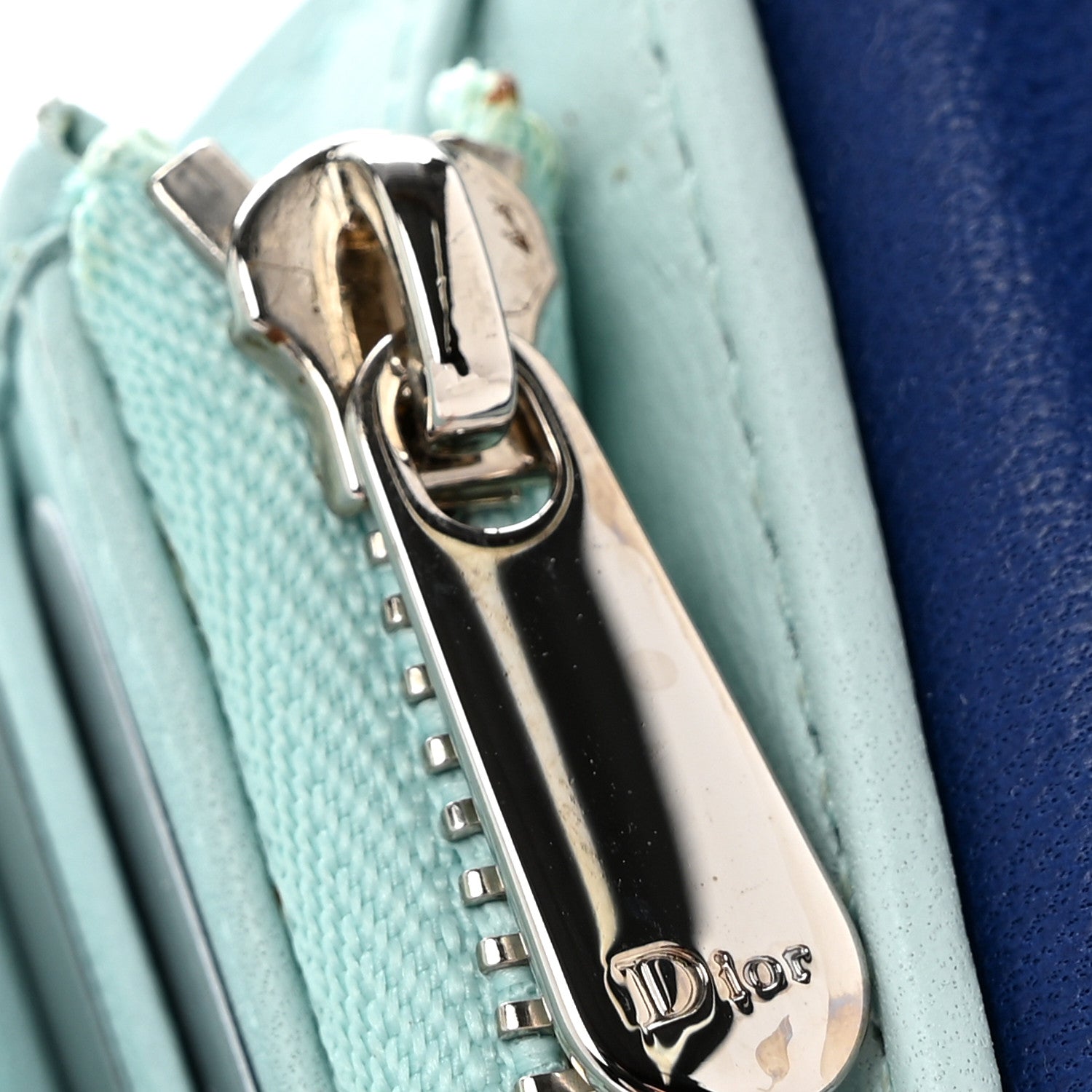 Christian Dior Lambskin Cannage Miss Dior Explorateur Compact Wallet  Blue 9 of 9