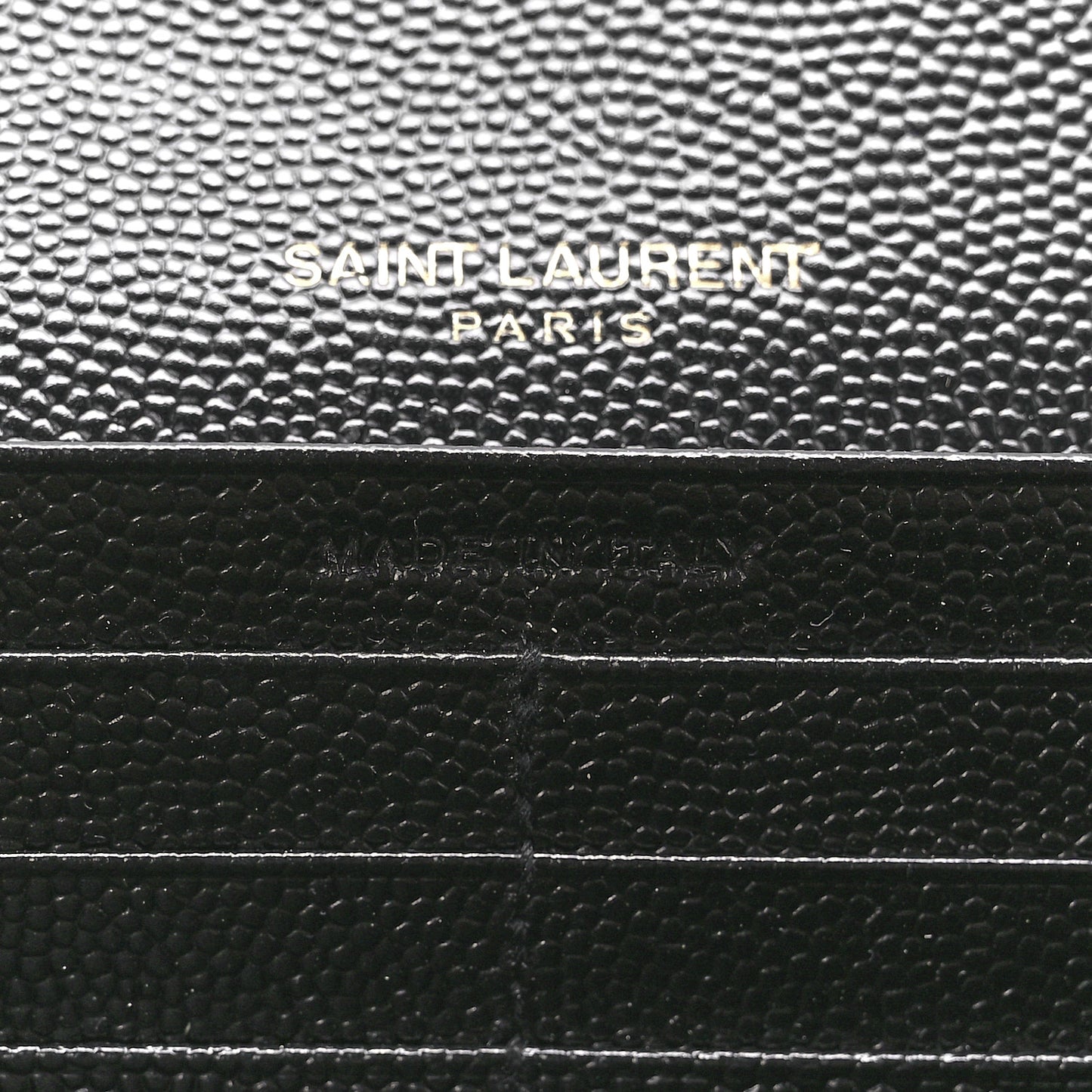 Grain De Poudre Matelasse Chevron Monogram Flap Wallet Black