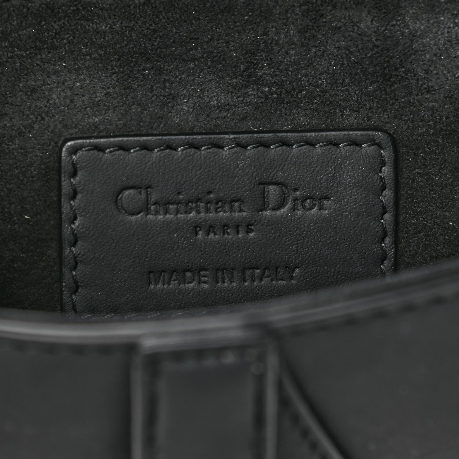 Christian Dior Ultra Matte Calfskin Mini Saddle Bag Black 6 of 12
