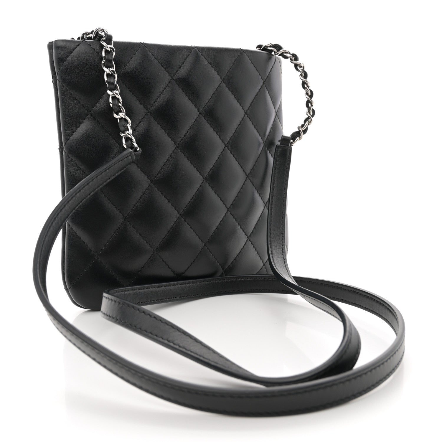 Chanel Lambskin Quilted Crossbody Bag Black 3 of 11