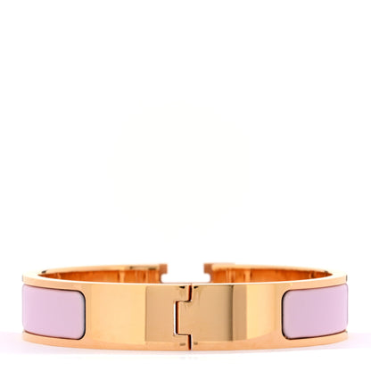 Hermes Enamel Narrow Clic Clac H Bracelet PM Rose Candeur 3 of 4