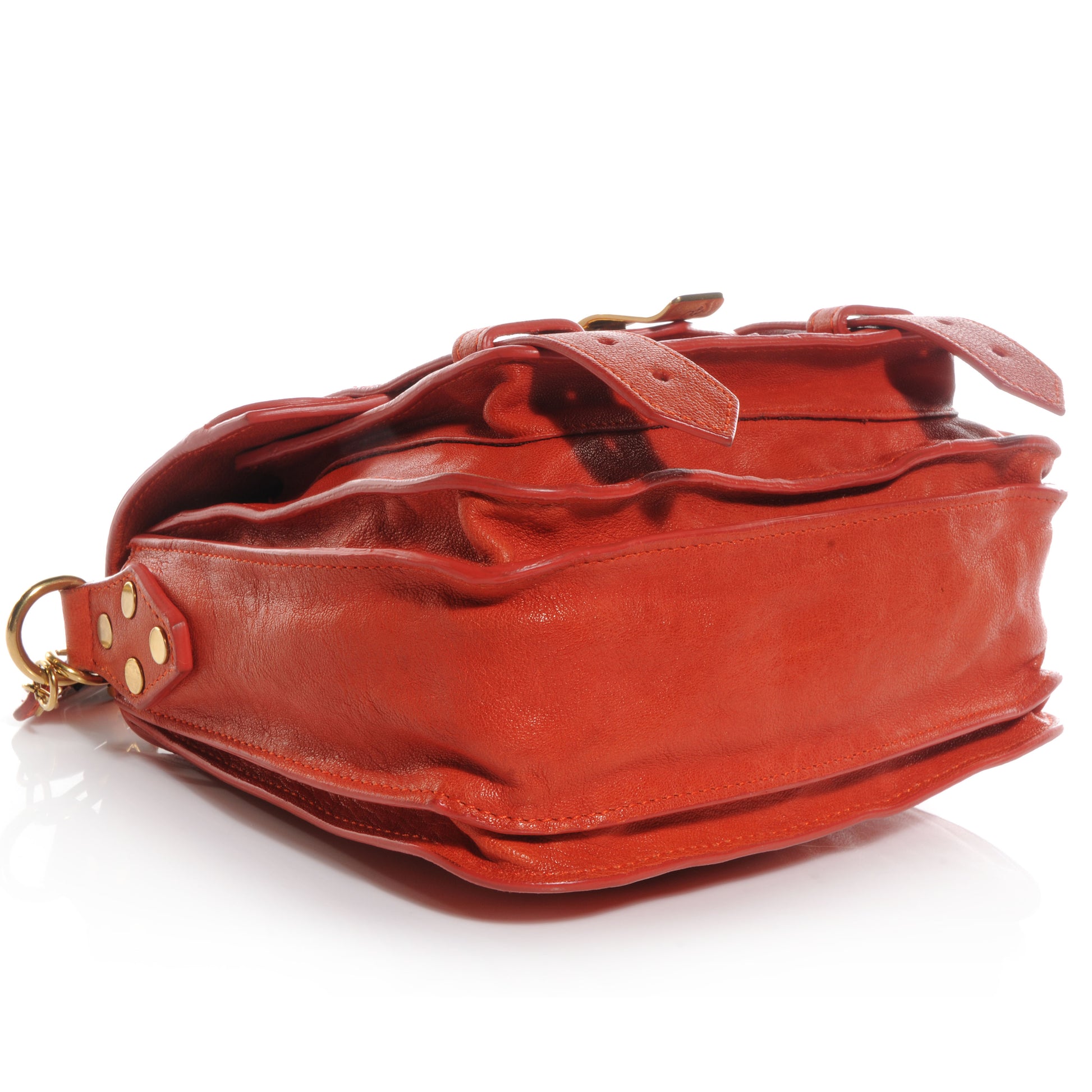 Proenza Schouler Leather PS1 Mini Pouch Messenger Bag Orange 4 of 11