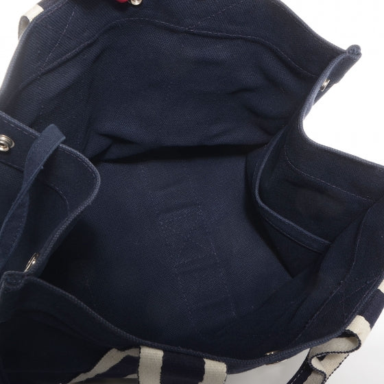 Hermes Cotton Canvas Fourre Tout PM Tote Navy 5 of 15