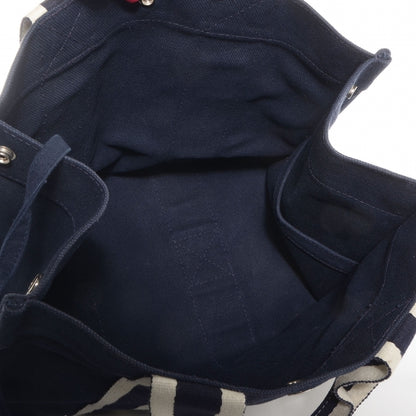 Hermes Cotton Canvas Fourre Tout PM Tote Navy 5 of 15