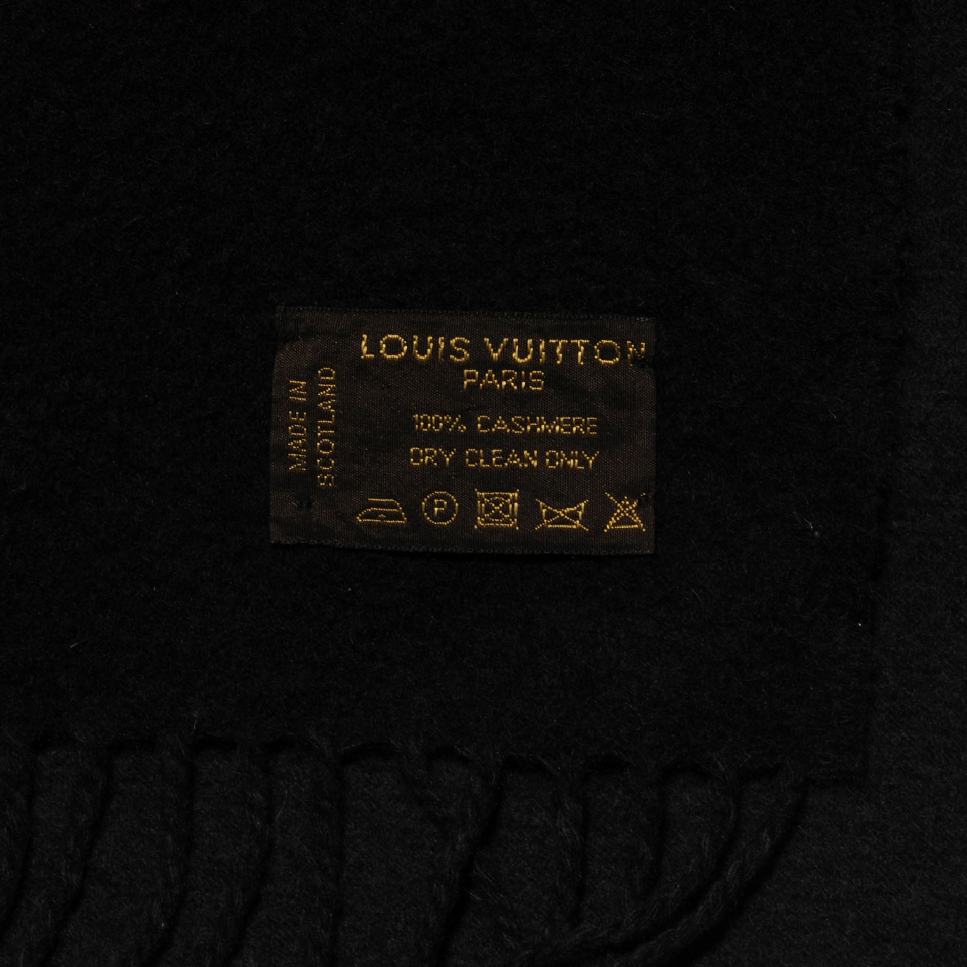 Louis Vuitton Cashmere Baroda Scarf Black 3 of 3