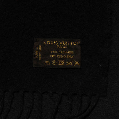 Louis Vuitton Cashmere Baroda Scarf Black 3 of 3