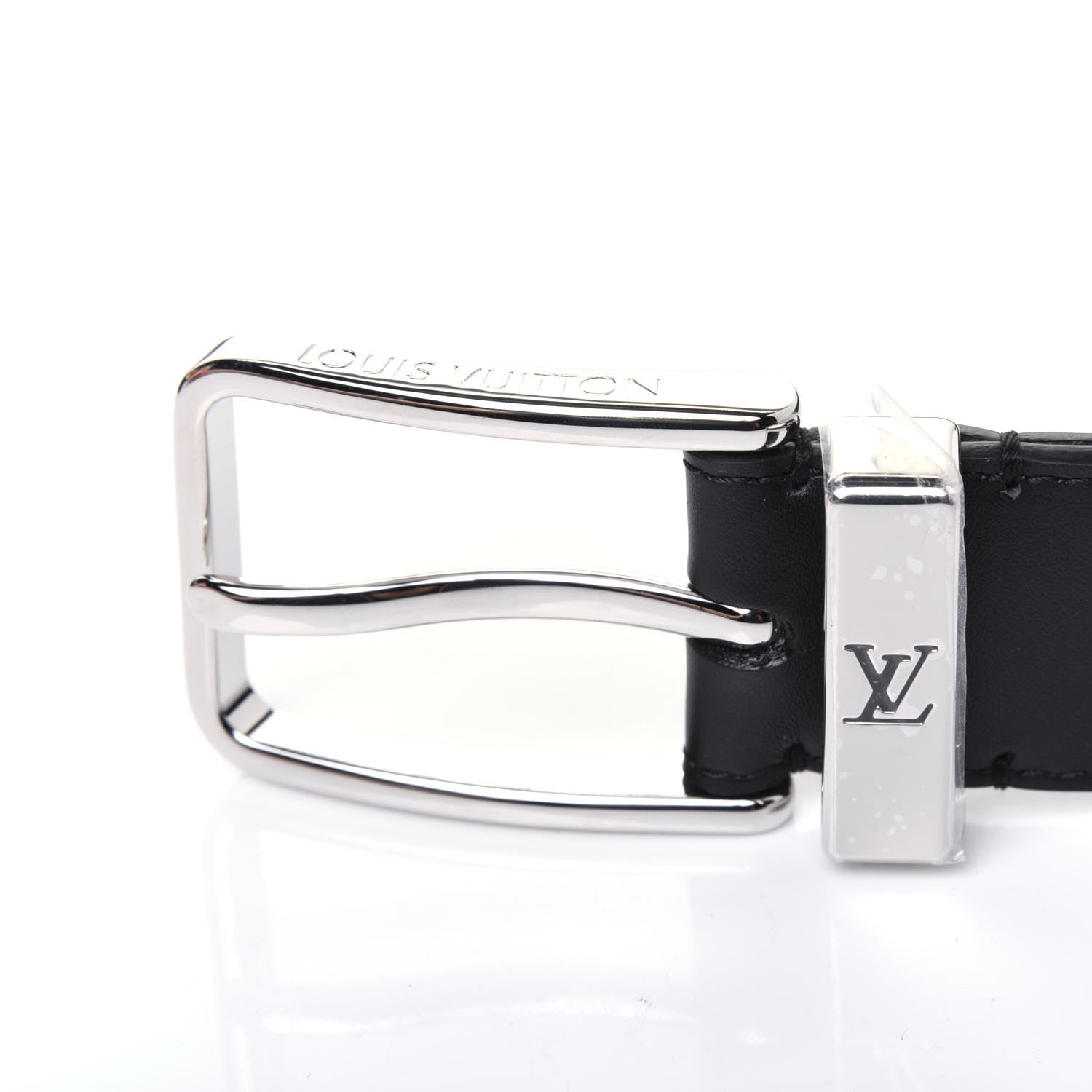 Louis Vuitton Calfskin 35mm Pont Neuf Belt 105 42 Black 7 of 9
