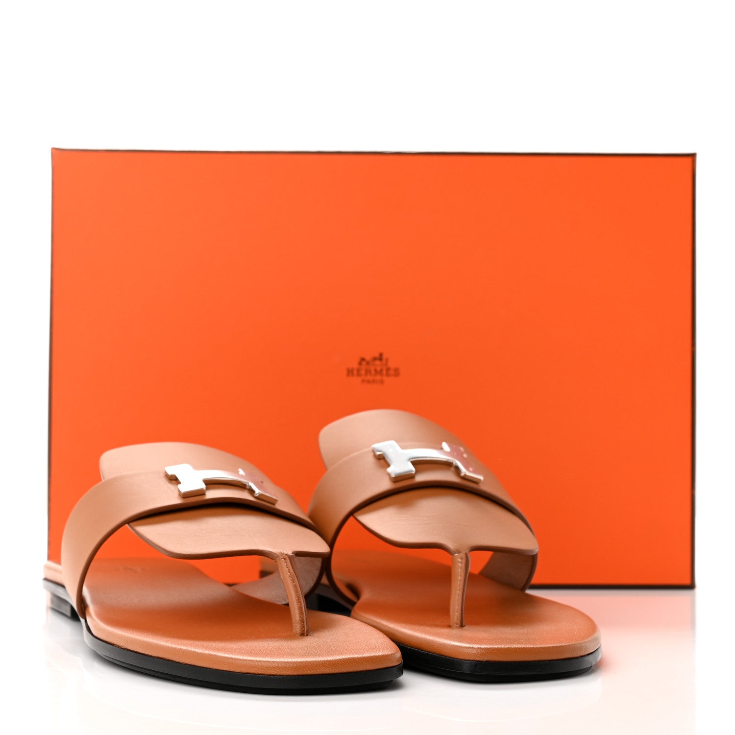 Hermes Calfskin Womens Galerie Sandals 40 Gold 11 of 11