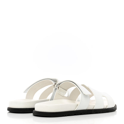 Hermes Calfskin Mens Chypre Sandals 45 White 4 of 24