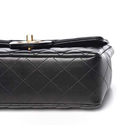 Chanel Lambskin Quilted Mini Rectangular Flap Black 9 of 10