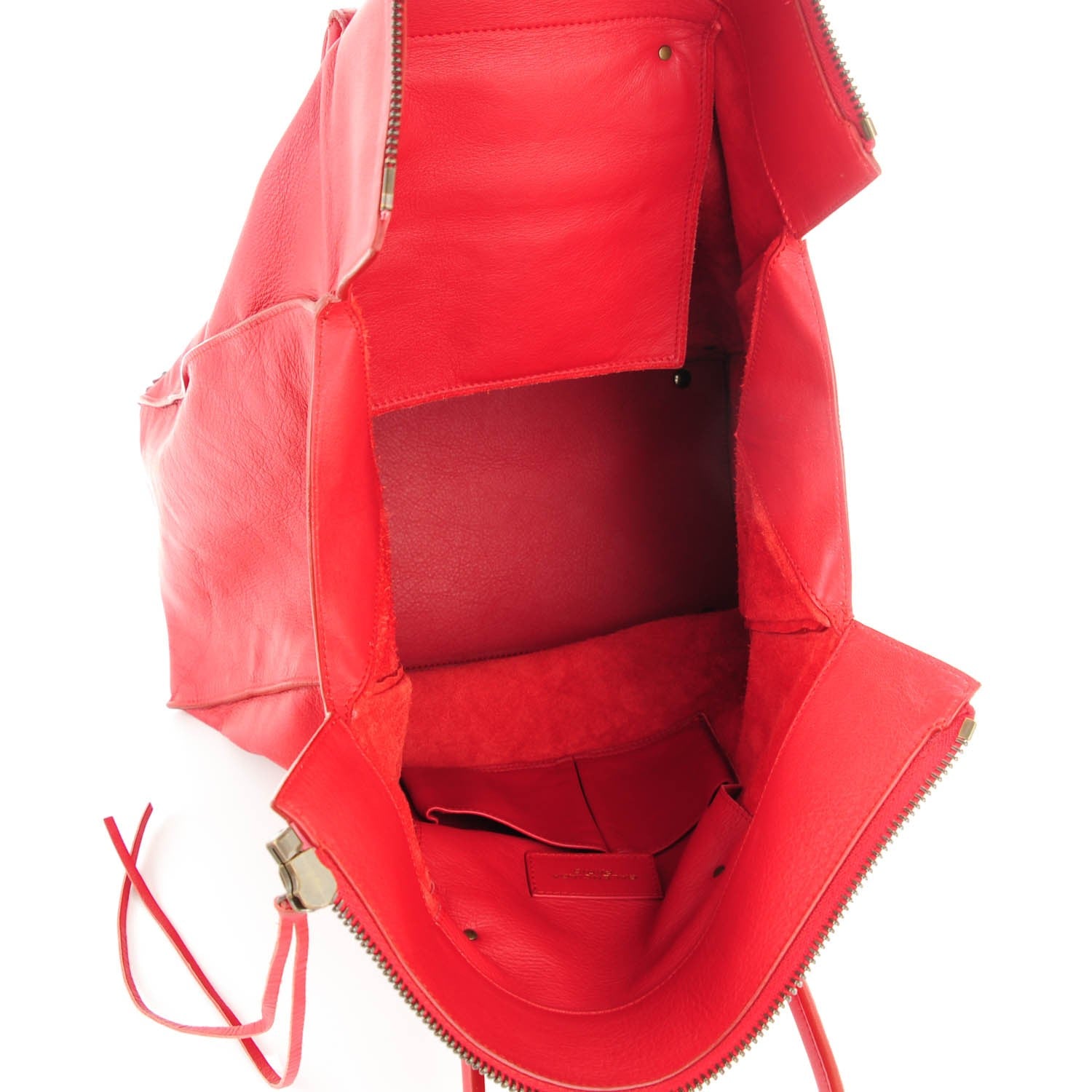 Balenciaga Veau Souple Papier Tote Rouge 5 of 7
