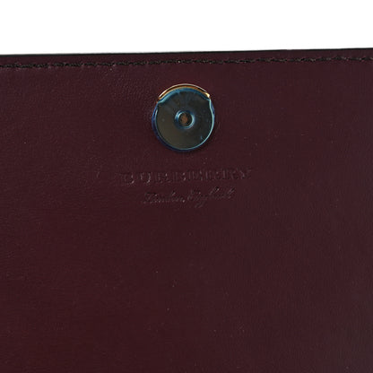 Burberry Grained Calfskin House Check Tartan Mix Hampshire Wallet On Chain Burgundy 5 of 7