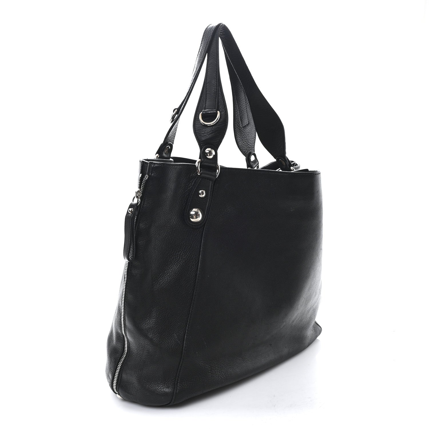 Gucci Leather Icon Bit Large Tote Black 3 of 10