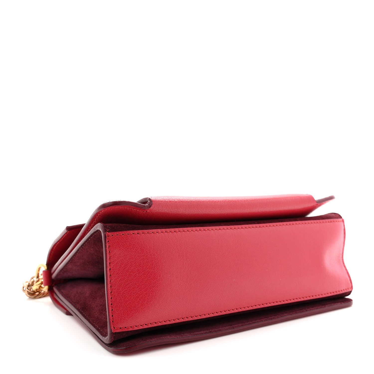 Givenchy Goatskin Suede Small GV3 Shoulder Bag Pink Aubergine