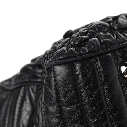 Chanel Lambskin Astrakhan Bowler Black 8 of 12