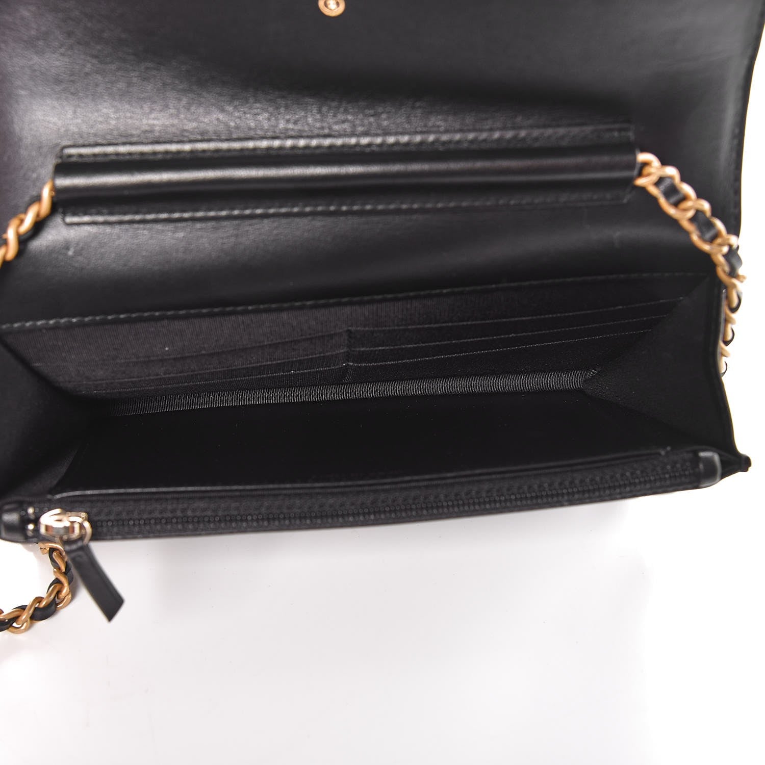 Chanel Caviar Quilted CC Filigree Wallet On Chain WOC Black 5 of 8