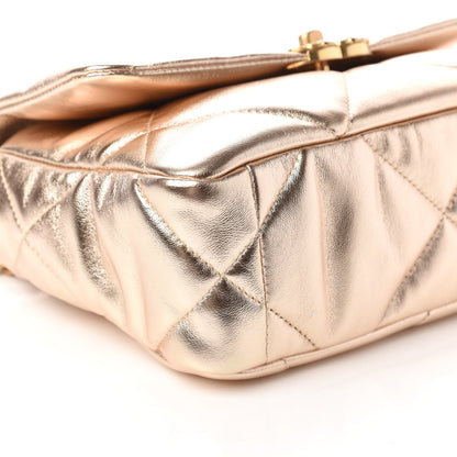 Chanel Metallic Lambskin Quilted Medium Chanel 19 Flap Gold 6 of 11