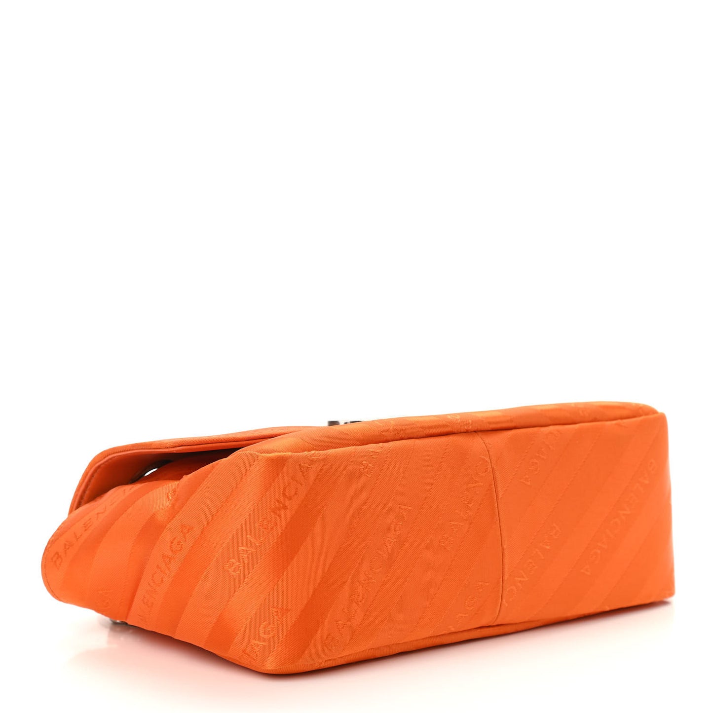 Nylon Jacquard Diagonal Logo S BB Round Shoulder Bag Orange Sanguine
