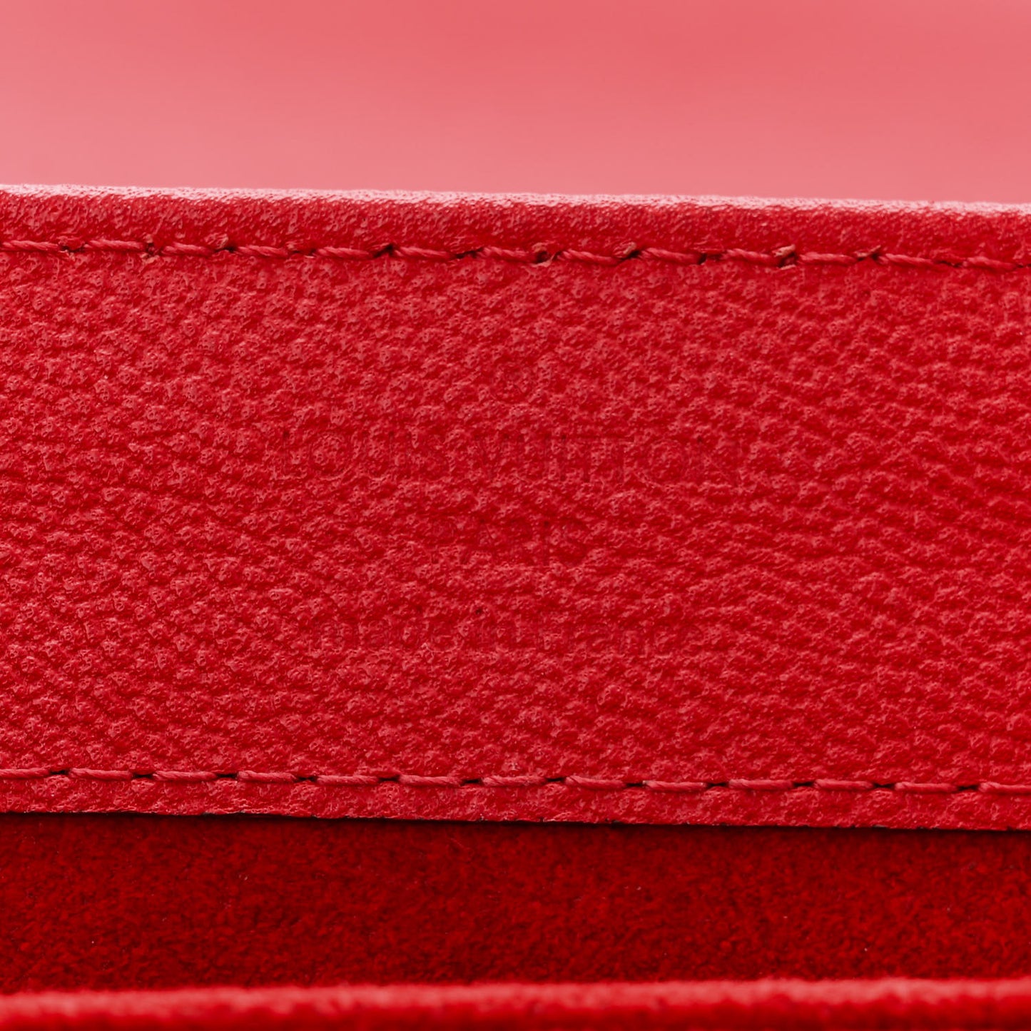 Monogram Cuir Plume Ecume Very Chain Bag Rouge Rubis