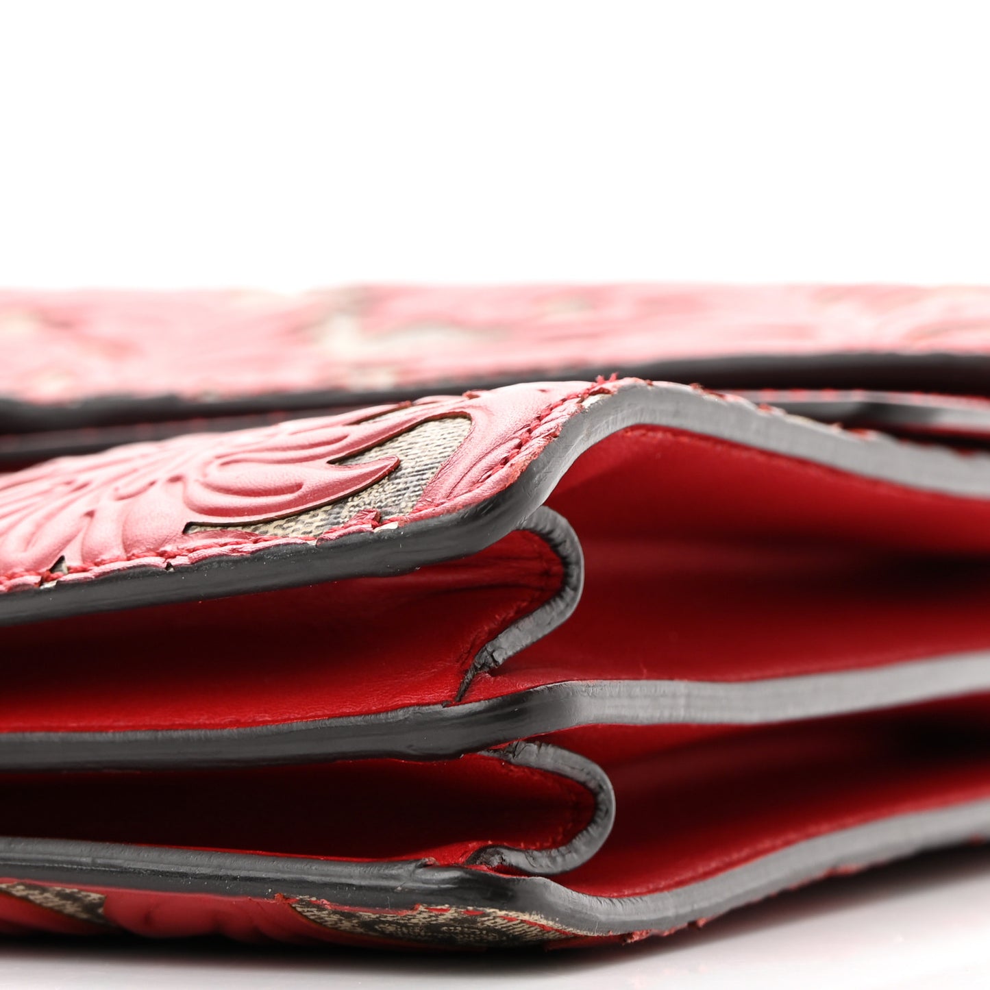 GG Supreme Monogram Arabesque Medium Dionysus Shoulder Bag Hibiscus Red