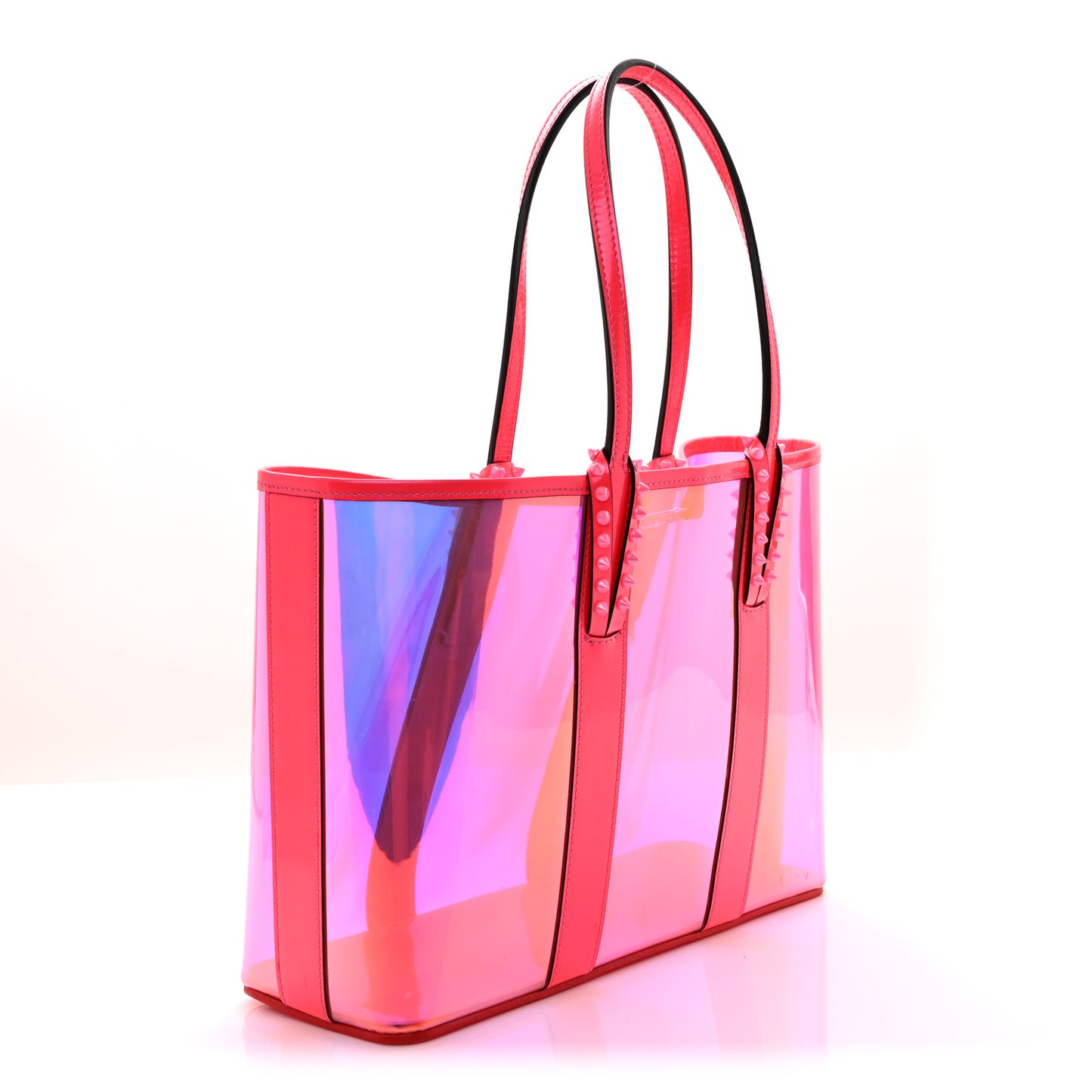 PVC Spikes East West Cabata Tote Pink