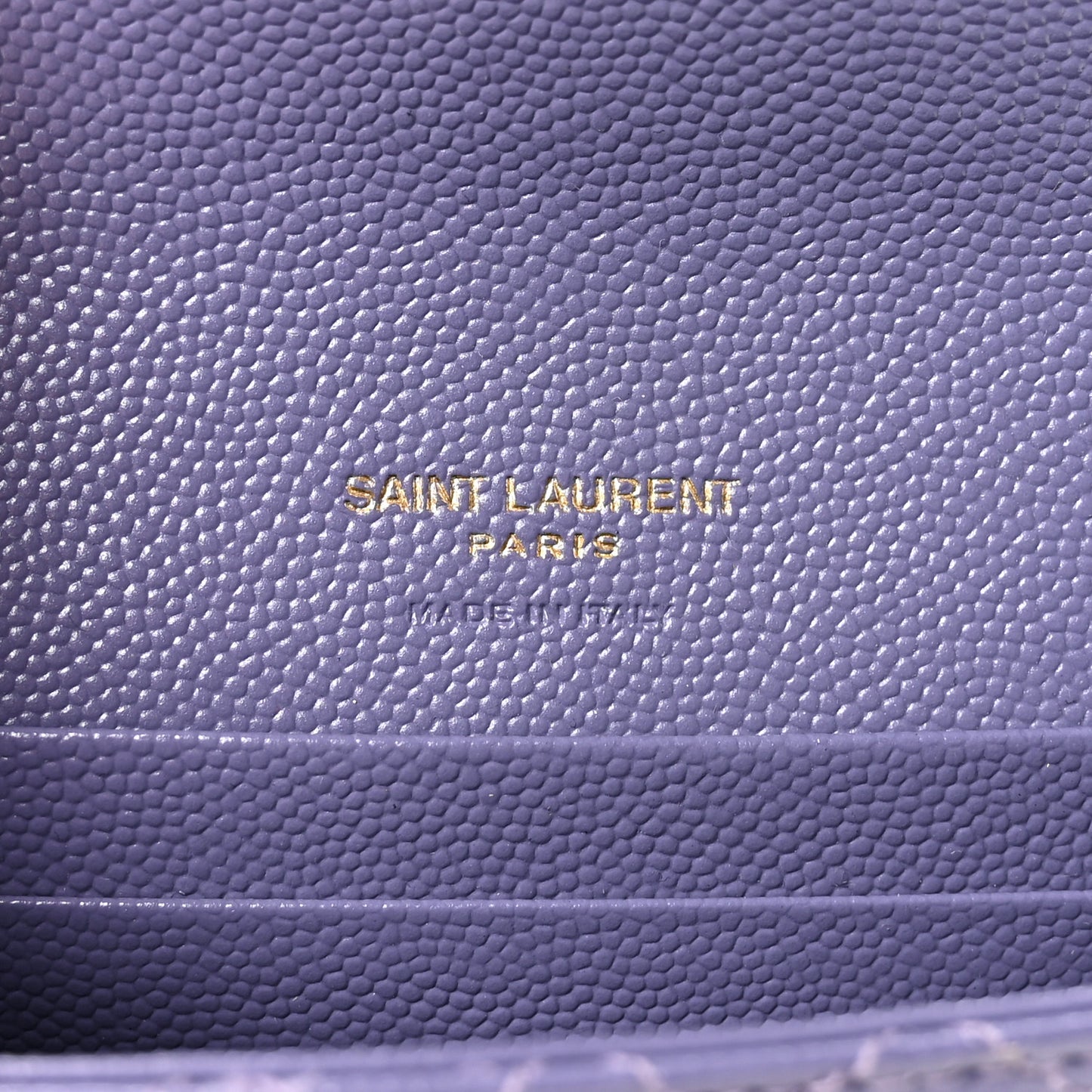 Grain De Poudre Textured Mixed Matelasse Triquilt Small Monogram Envelope Wallet Dark Wisteria