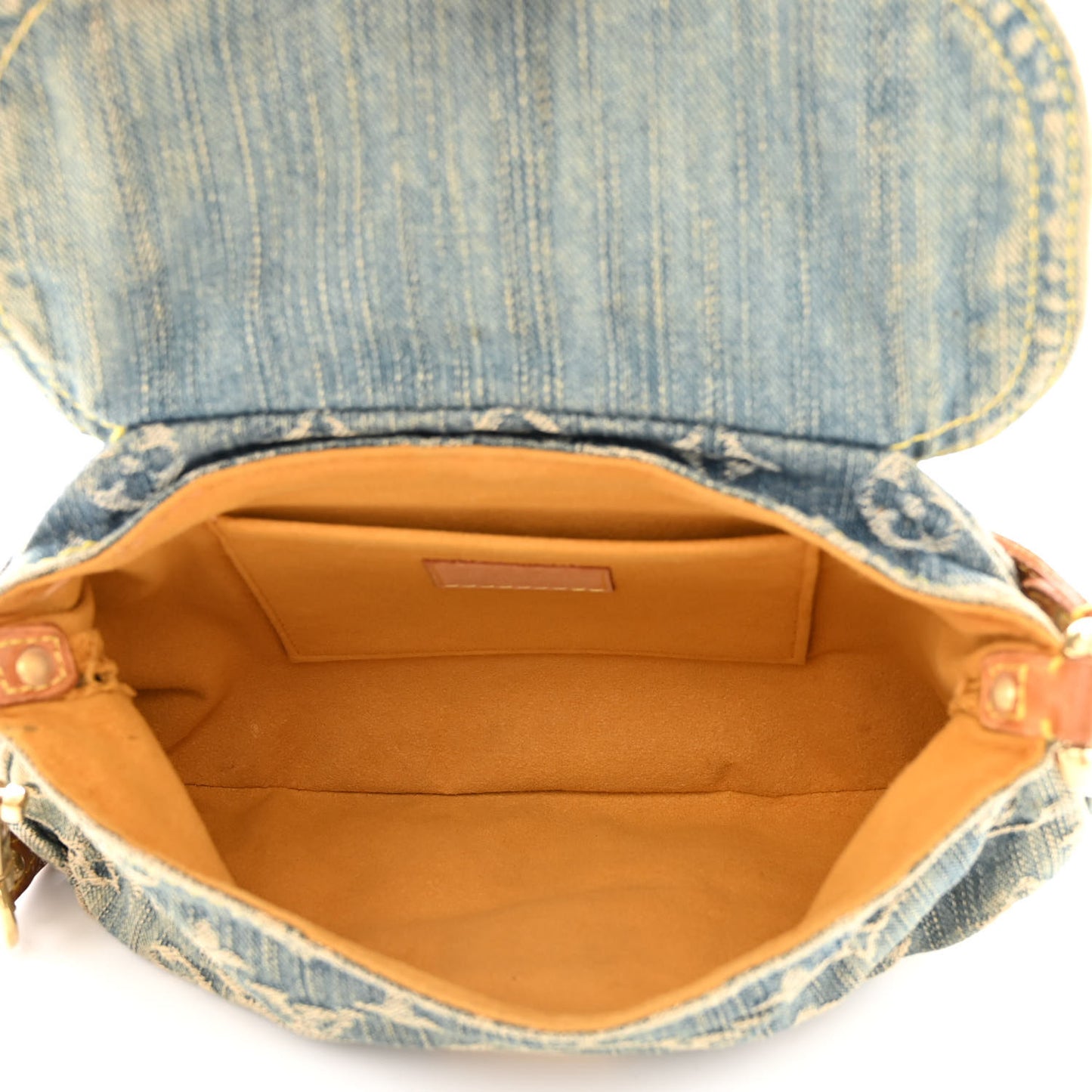 Monogram Denim Mini Pleaty Blue