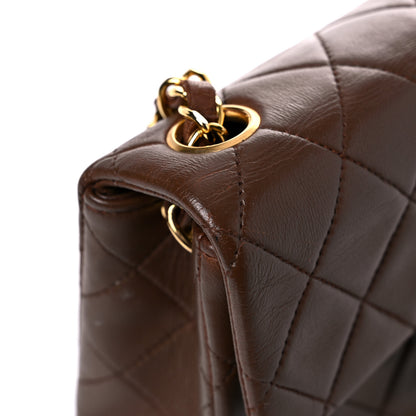 Chanel Lambskin Quilted Mini Square Flap Dark Brown 15 of 15