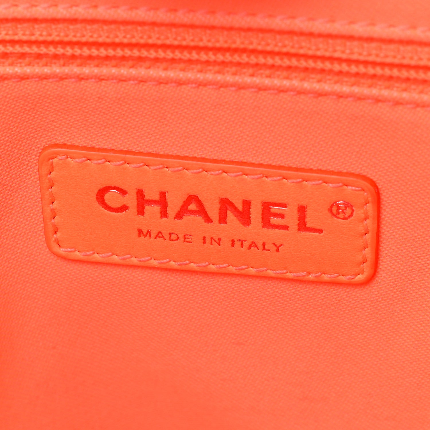 Chanel Mixed Fibers Small Deauville Tote Pink Orange 6 of 10