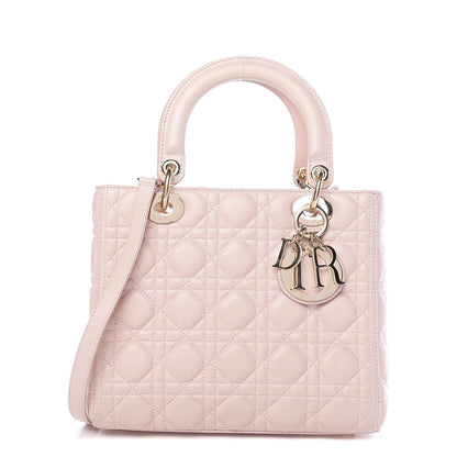 Christian Dior Lambskin Cannage Medium Lady Dior Light Pink 1 of 9