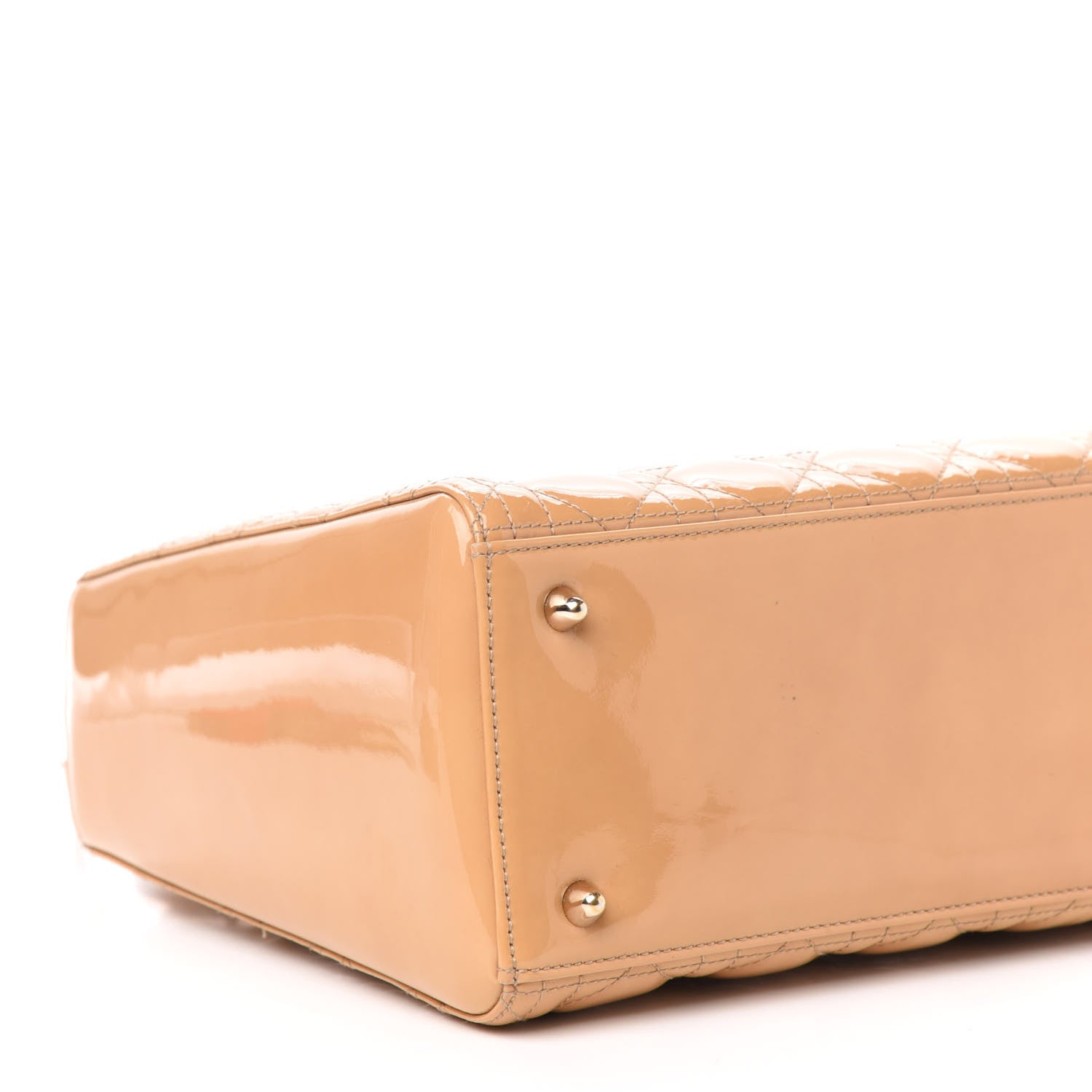 Christian Dior Patent Cannage Medium Lady Dior Beige 9 of 14
