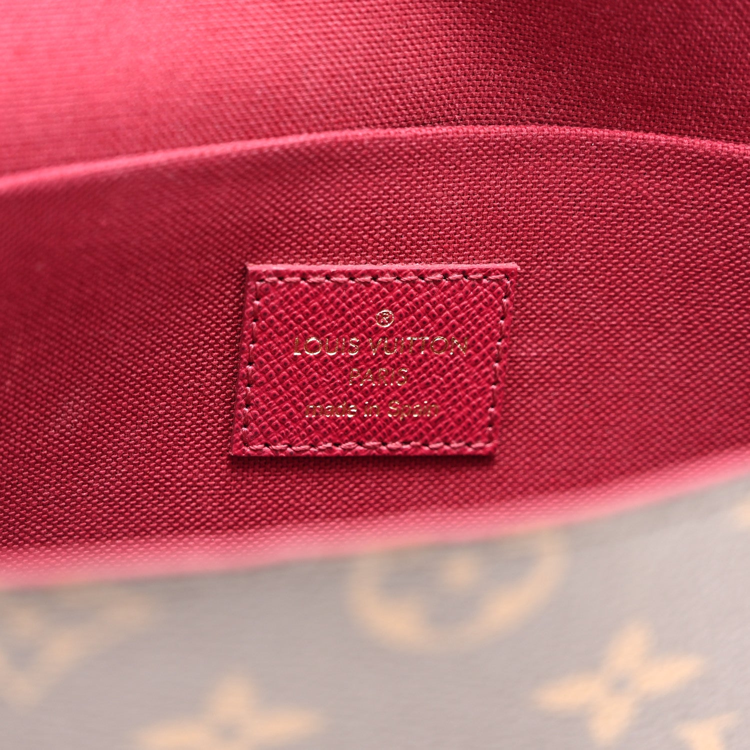 Louis Vuitton Monogram Pochette Felicie Chain Wallet Fuchsia 7 of 11