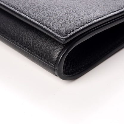 Saint Laurent Calfskin Monogram Large Belle De Jour Clutch Black 9 of 15