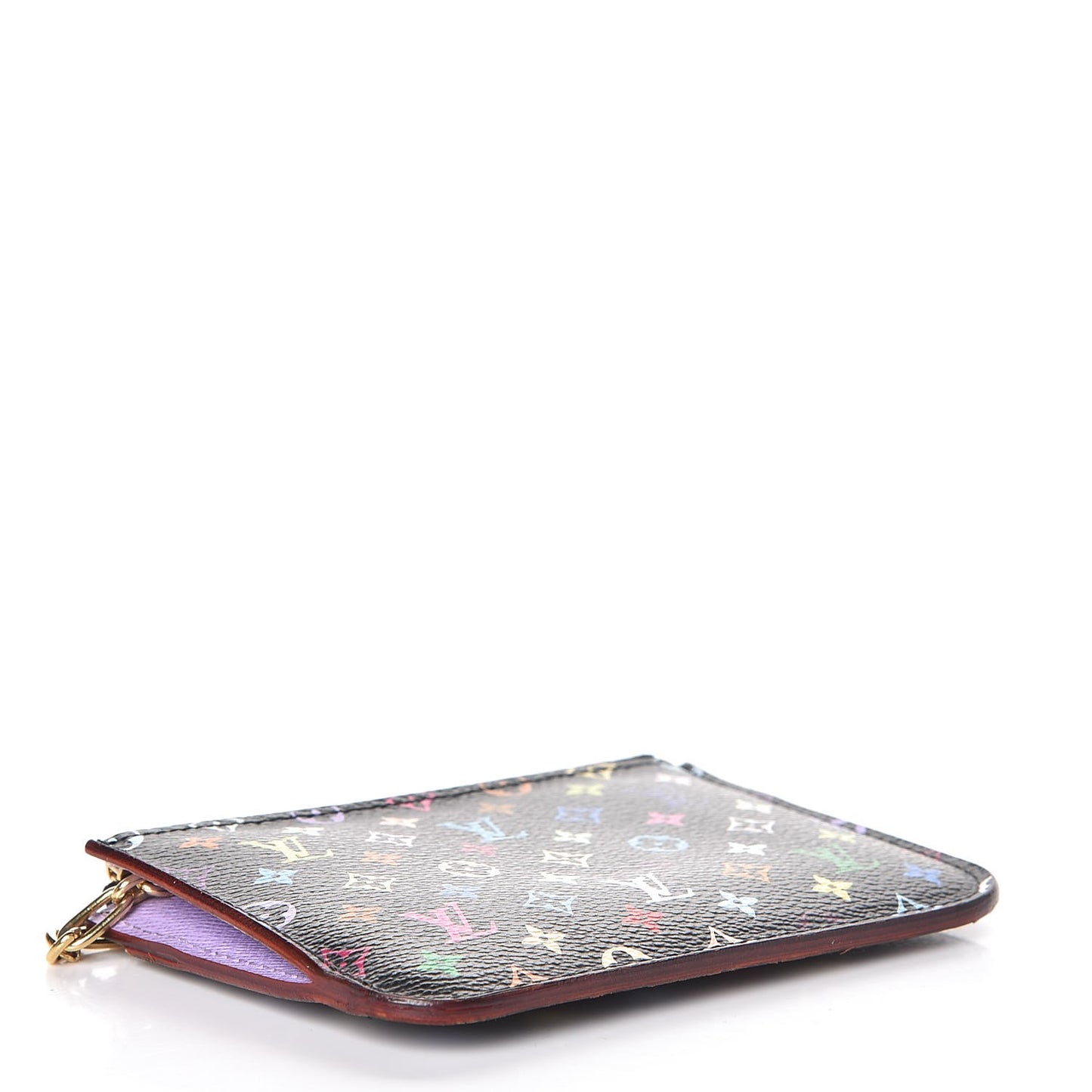 Monogram Multicolor Key Pouch Black Violet