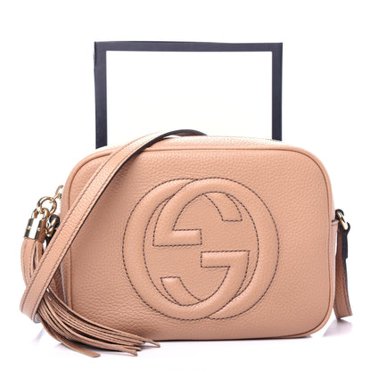 Gucci Pebbled Calfskin Small Soho Disco Bag Camelia 11 of 11